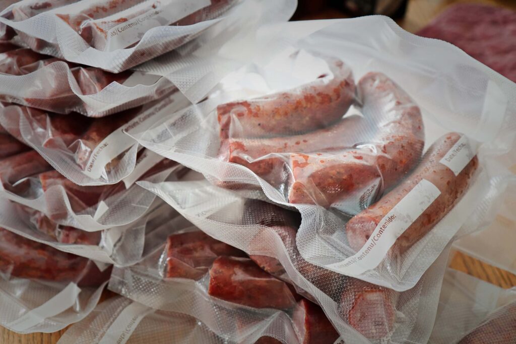 meat wrapped in protective packaging